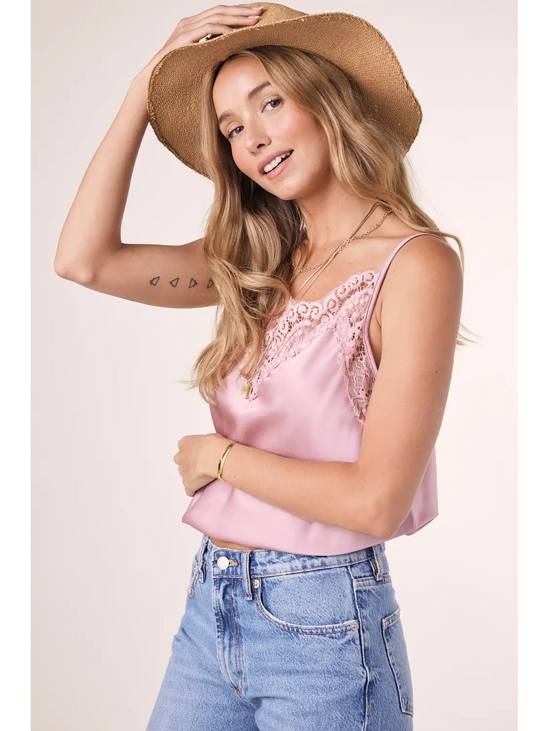 Elleflower - Lace & Layers Camisole - ROSE