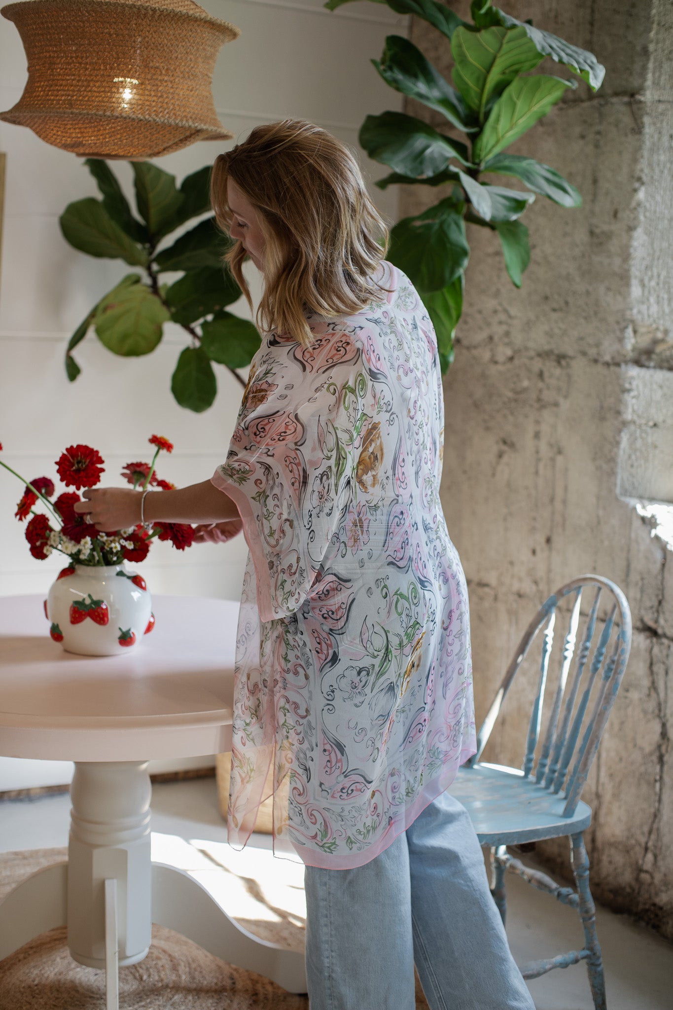 Santorini Kimono - Blush