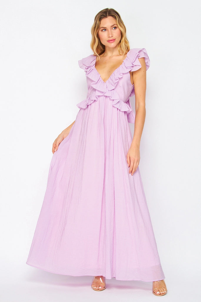 Elleflower - Lilac Ruffle Dress