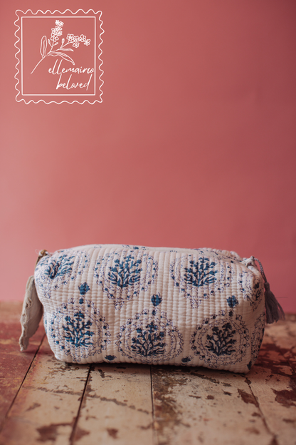 Jaipur Keepsake Cosmetic Bag - INDIGO