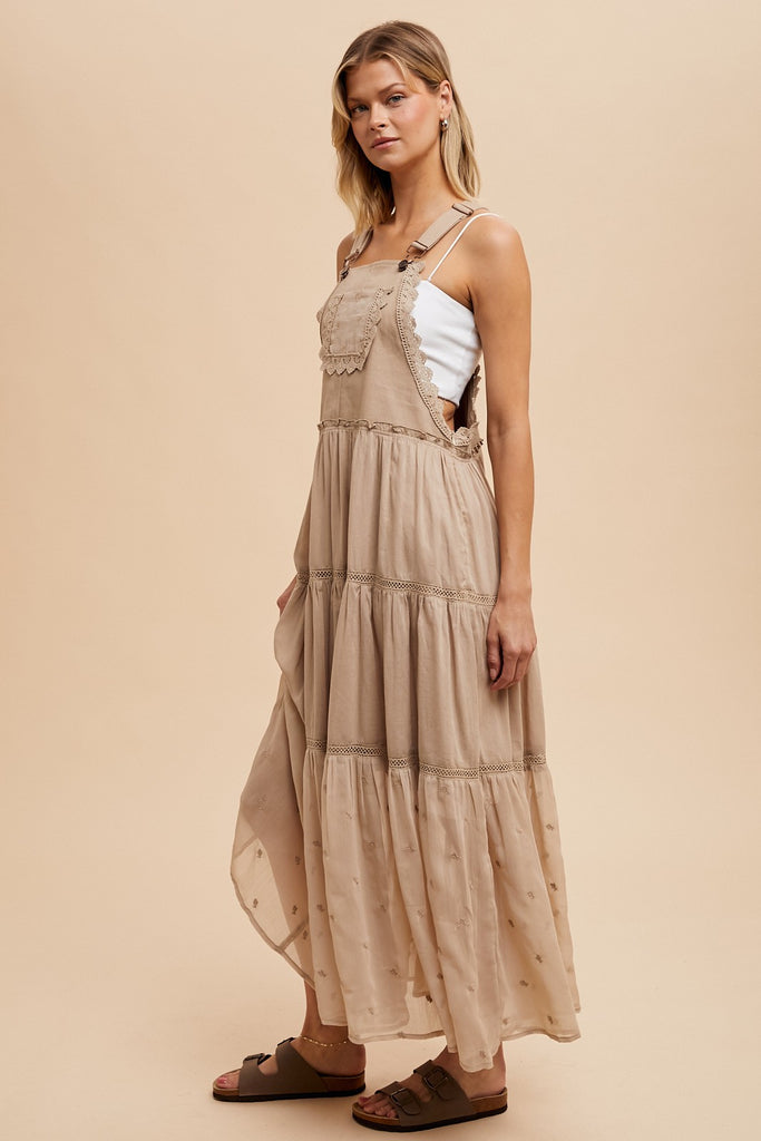 Elleflower - Sweetheart Lace Overall Dress