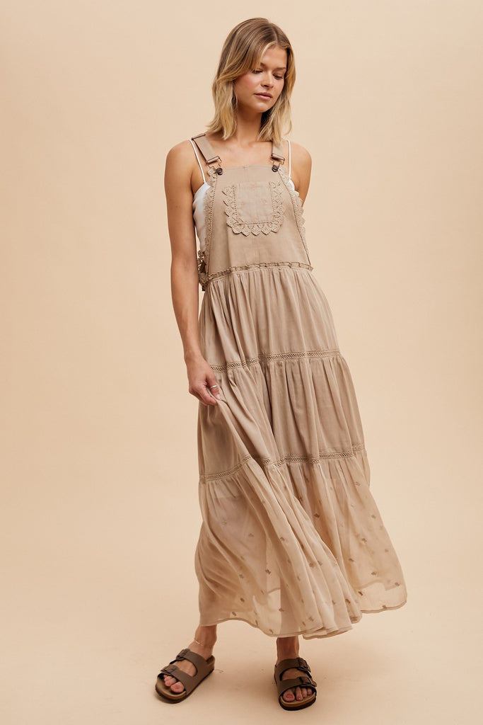 Elleflower - Sweetheart Lace Overall Dress