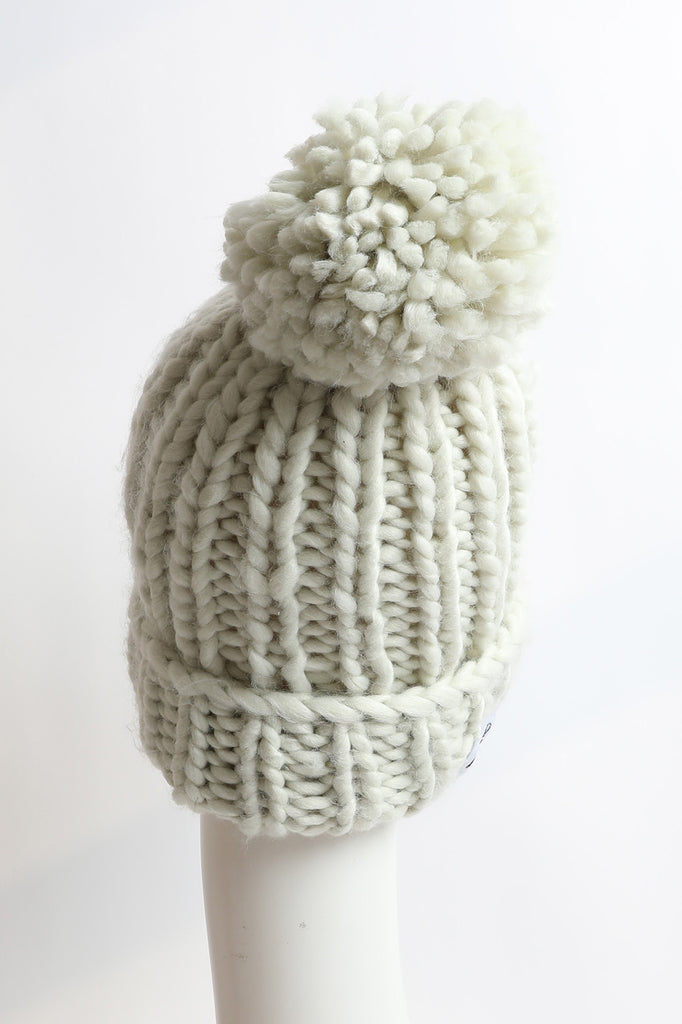 Elleflower - Chunky Cable Knit Beanie - CREAM