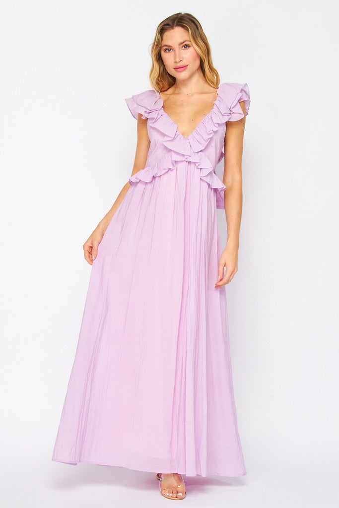 Elleflower - Lilac Ruffle Dress