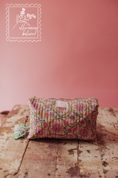 Jaipur Keepsake Cosmetic Bag - Emerald Bloom