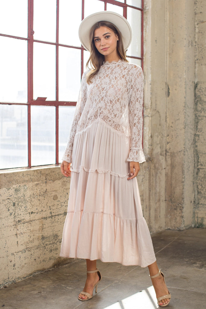 Elleflower - Victorian Lace Boho Midi