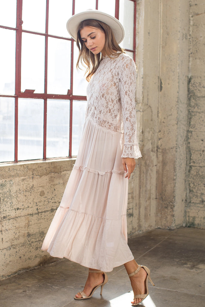 Elleflower - Victorian Lace Boho Midi