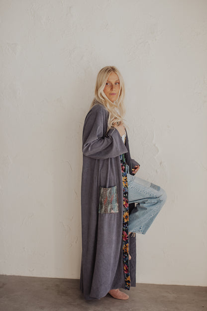 The Artist Duster- Slate Kantha