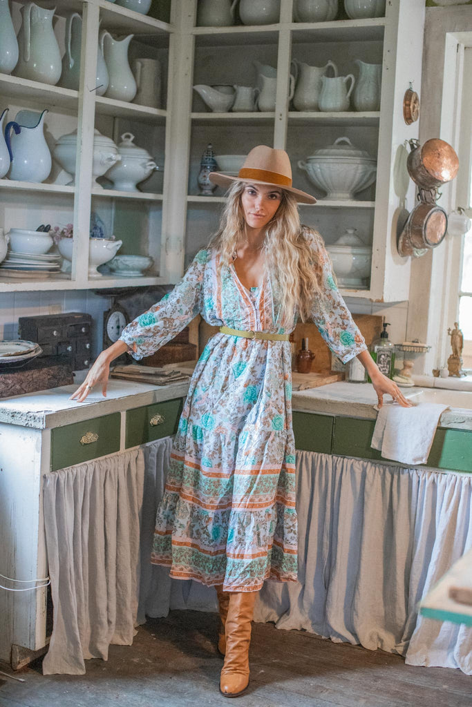 Elleflower - Flora Midi Dress - Seaside