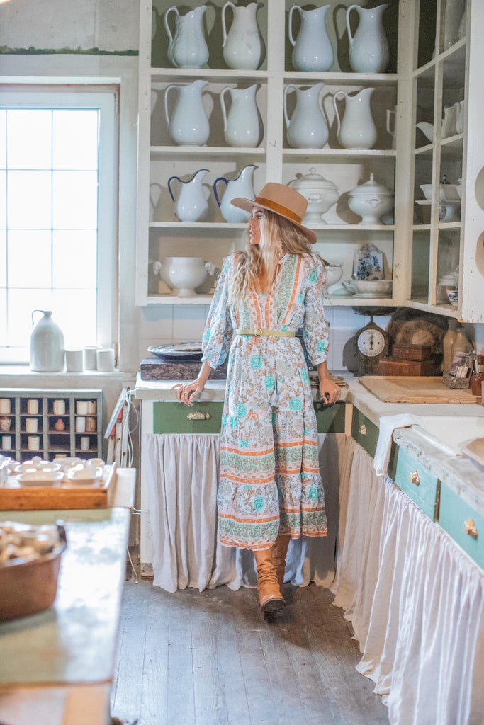 Elleflower - Flora Midi Dress - Seaside