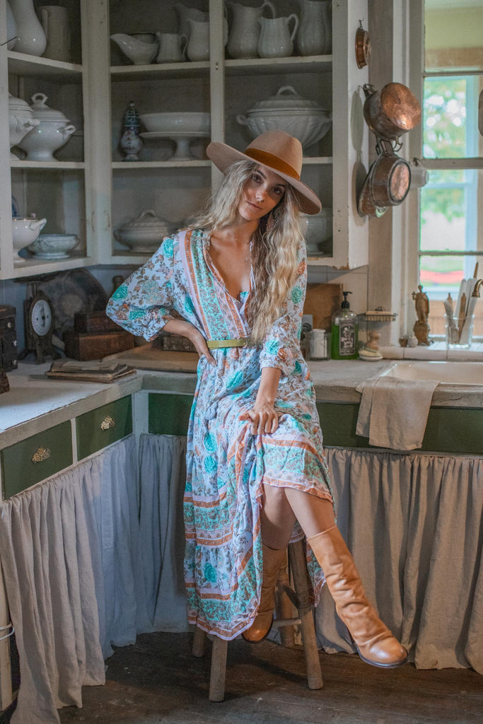 Elleflower - Flora Midi Dress - Seaside