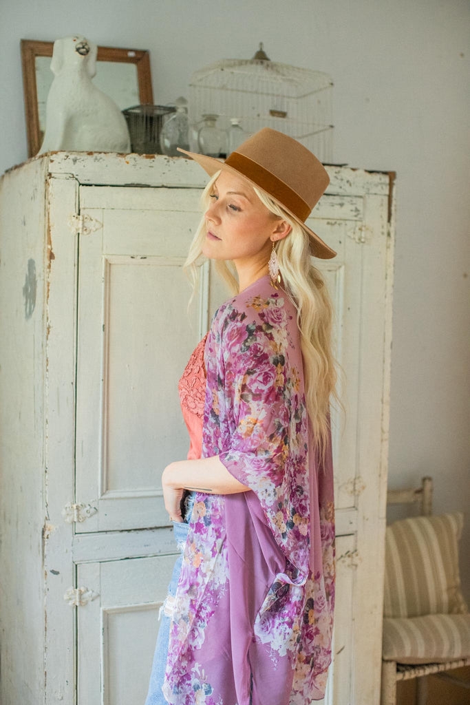 Smell The Roses Kimono- ROSE