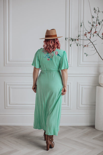 ELLEFLOWER - Tiffany Wrap Dress - AQUA