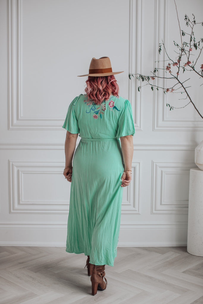 ELLEFLOWER - Tiffany Wrap Dress - AQUA