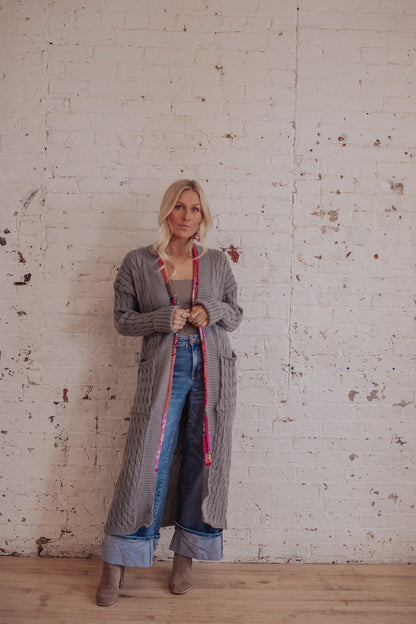 Cable Knit Sari Stone- 2- LRG