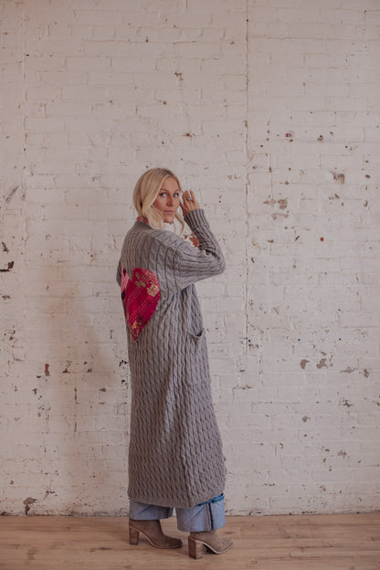 Cable Knit Sari Stone- 2- LRG