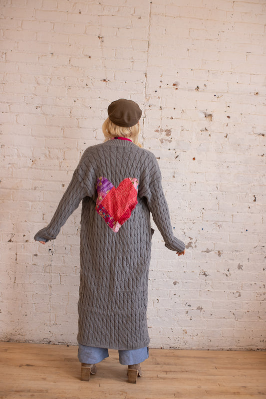 Cable Knit Sari Stone- 3- LRG