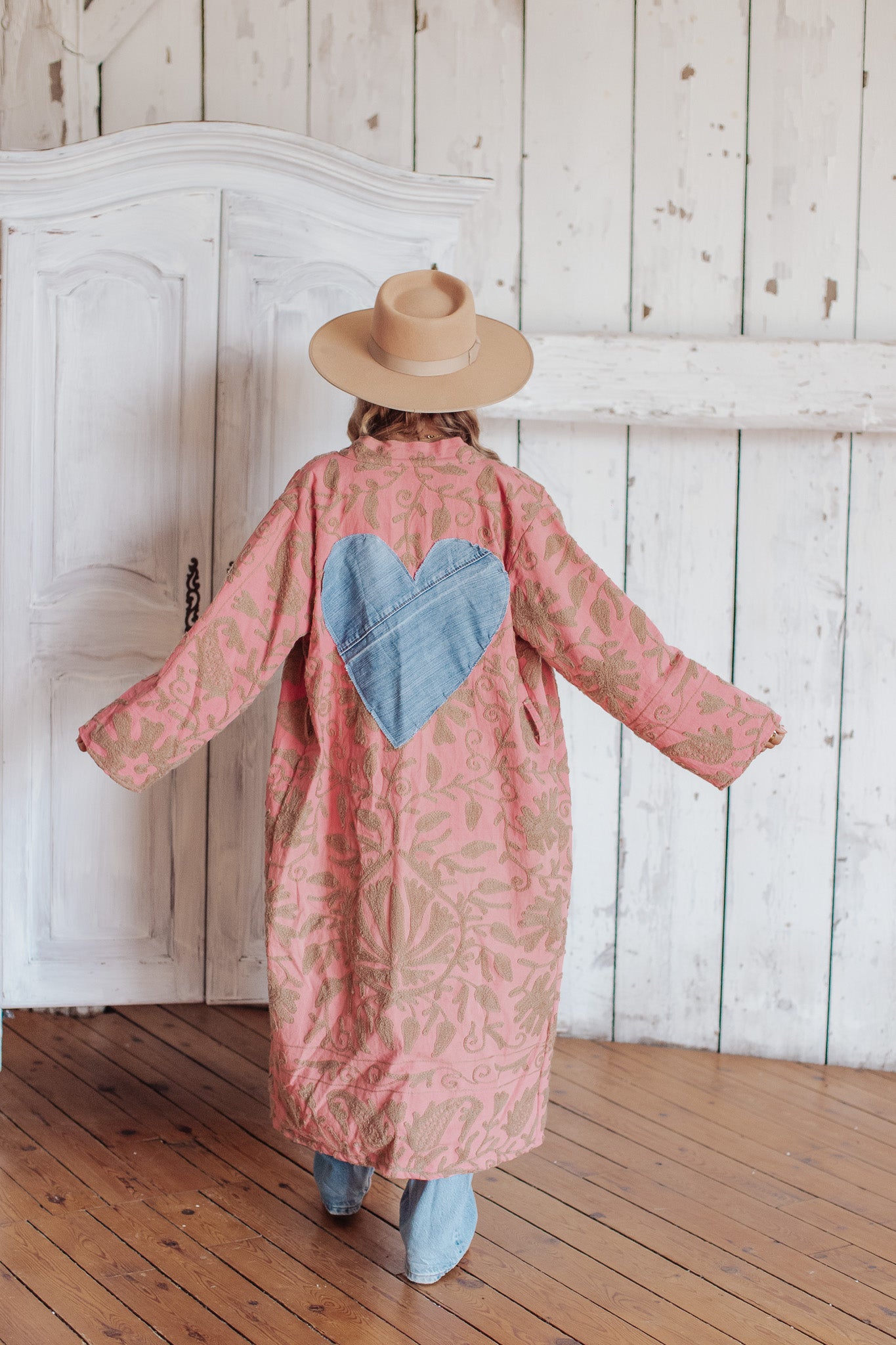 Letters From The Loom - Strawberry Milk W/ Denim Heart
