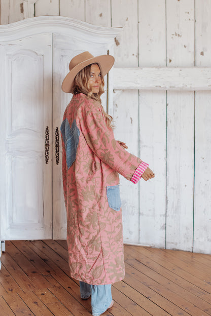 Letters From The Loom - Strawberry Milk W/ Denim Heart