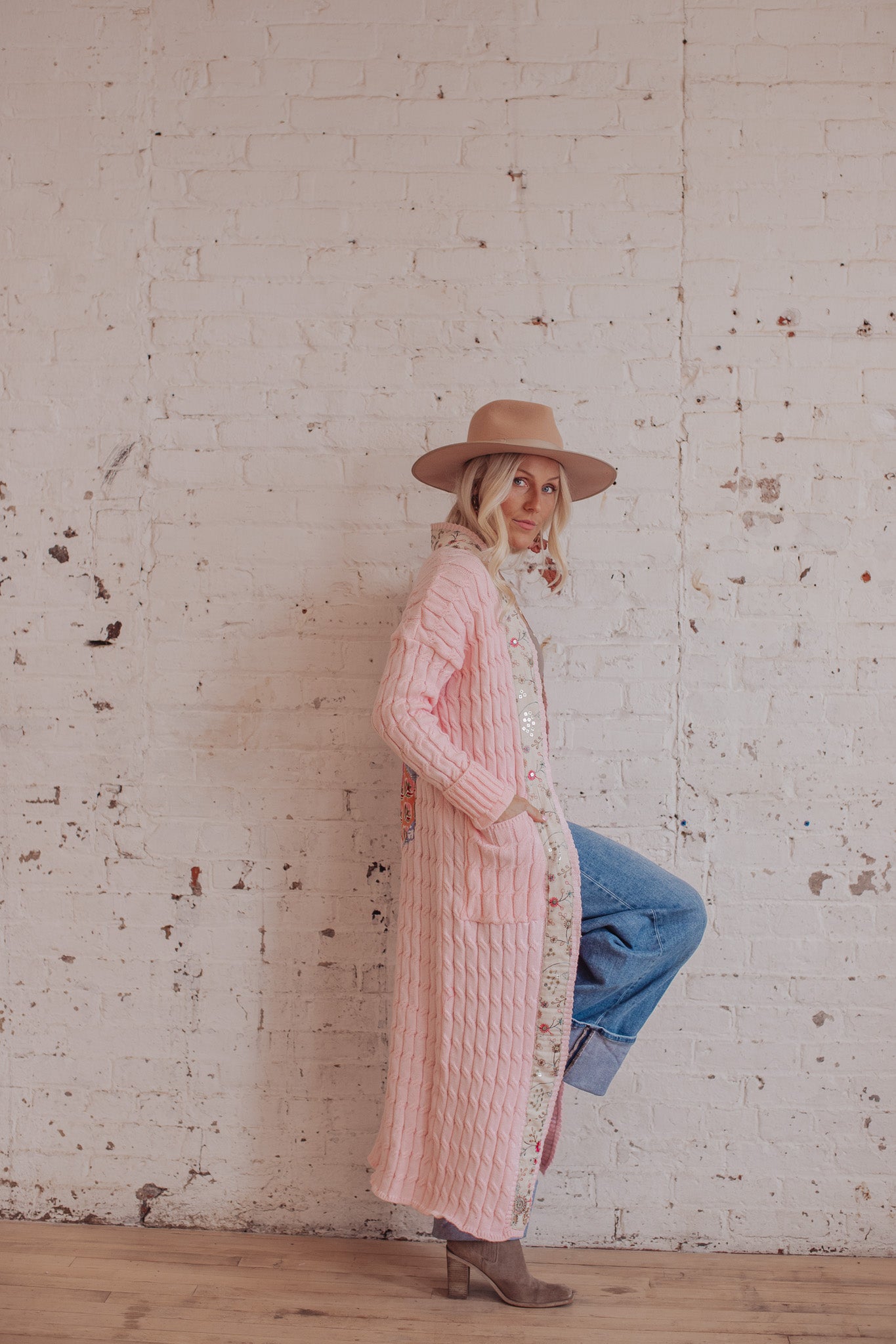 Cable Knit - Rosewater - 2- Flower Power