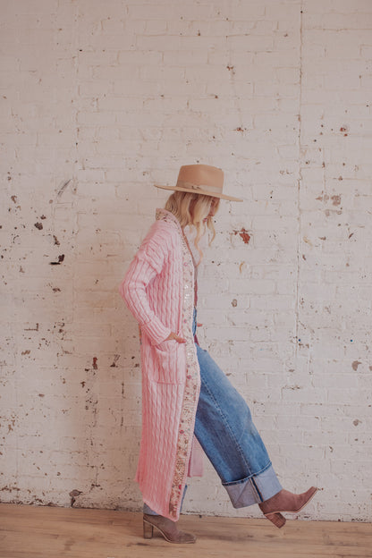 Cable Knit - Rosewater - 2- Flower Power