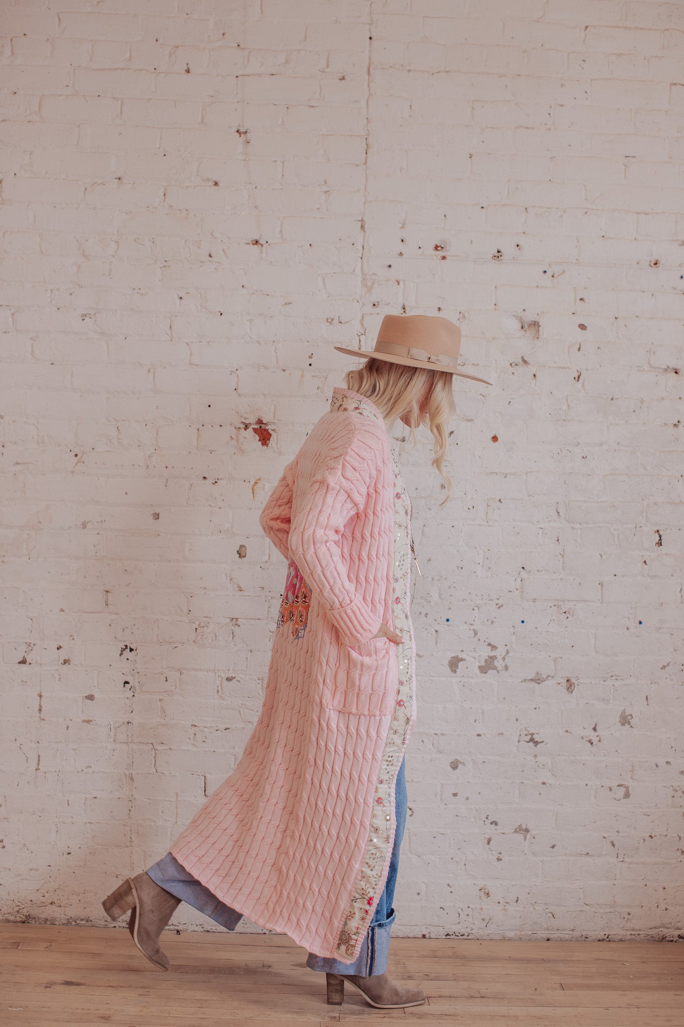 Cable Knit - Rosewater - 2- Flower Power