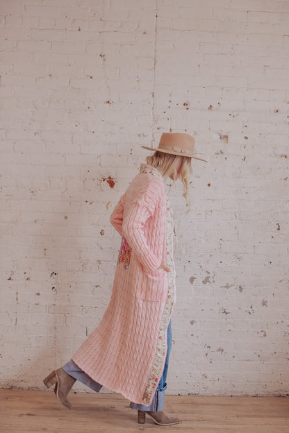 Cable Knit - Rosewater - 2- Flower Power