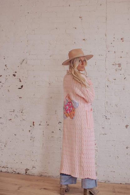 Cable Knit - Rosewater - 2- Flower Power