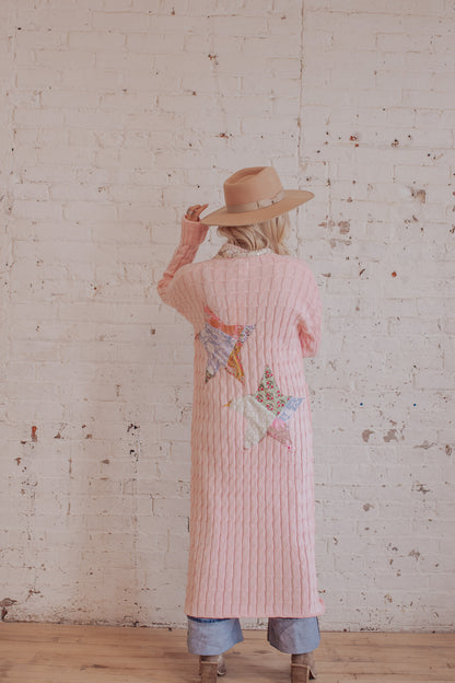 Cable Knit - Rosewater - Patchwork Stars