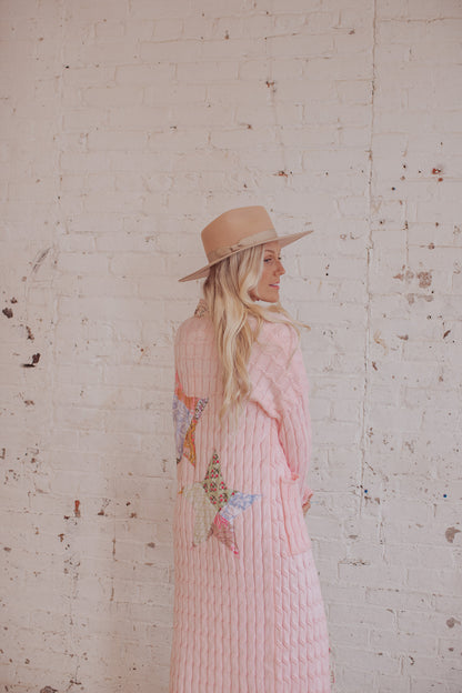 Cable Knit - Rosewater - Patchwork Stars