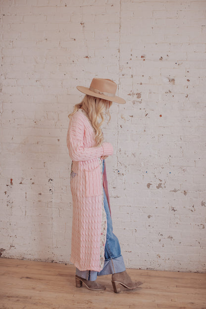 Cable Knit - Rosewater - Patchwork Stars