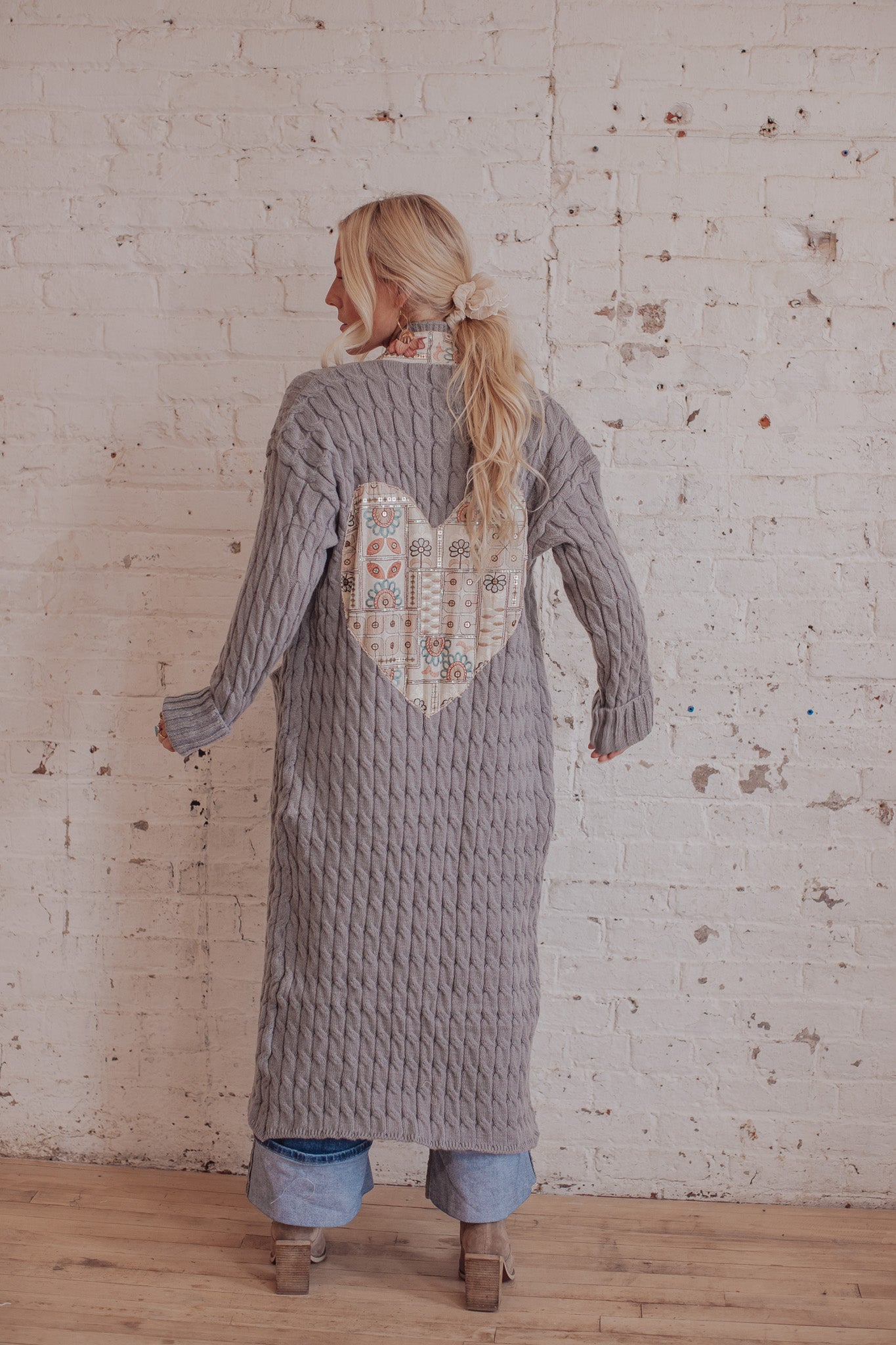 Cable Knit - Stone- Linen Heart