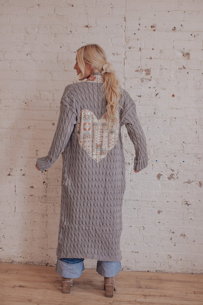 Cable Knit - Stone- Linen Heart