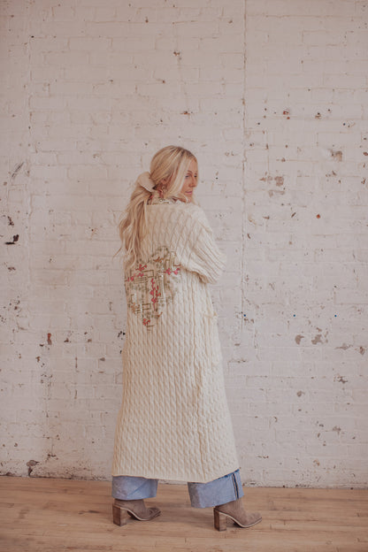Cable Knit - Apricot Ivory- Linen Heart 3