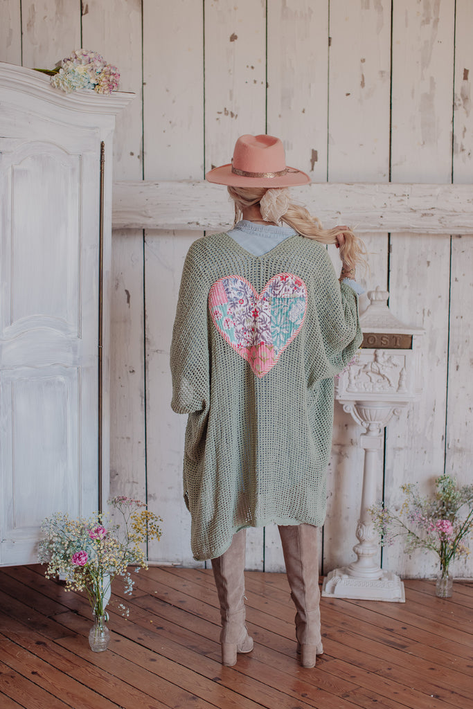Letters From The Loom - Sea Foam Knit w/ quilted patchwork