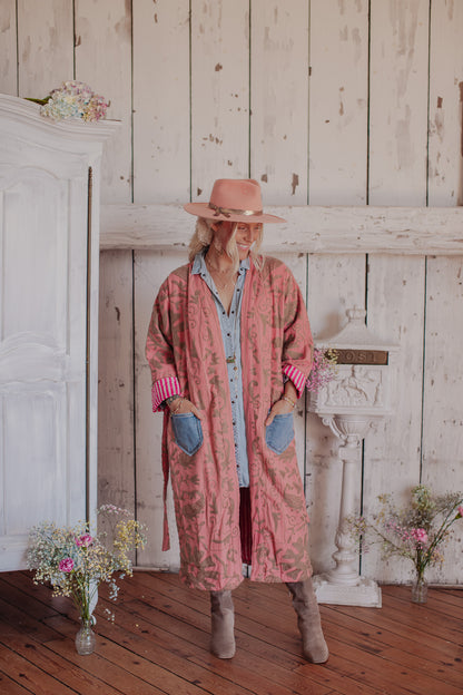 Letters From The Loom - Strawberry Milk W/ Denim Heart
