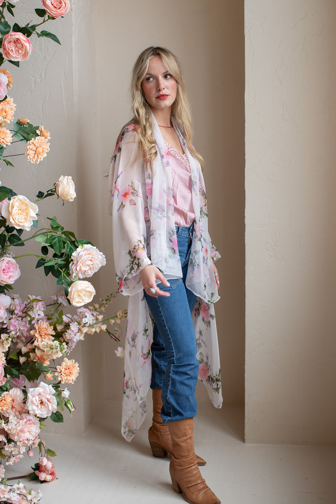 Fleetwood Jacket : hibiscus - I V O R Y