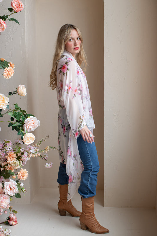 Fleetwood Jacket : hibiscus - I V O R Y