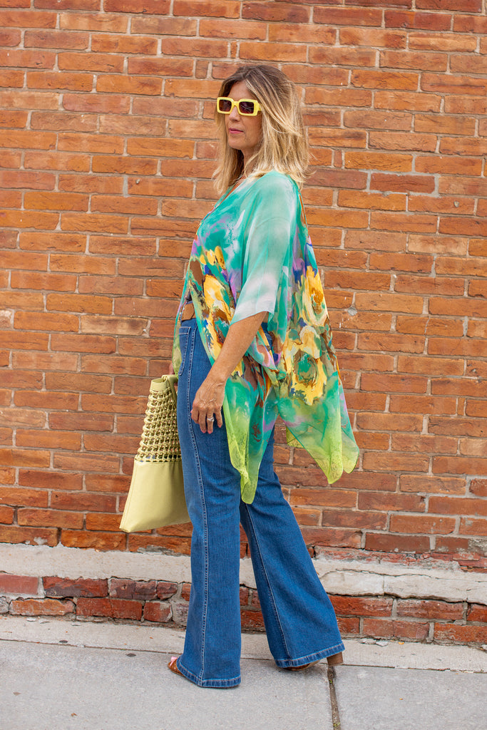 Magnolia Kimono- Turquoise