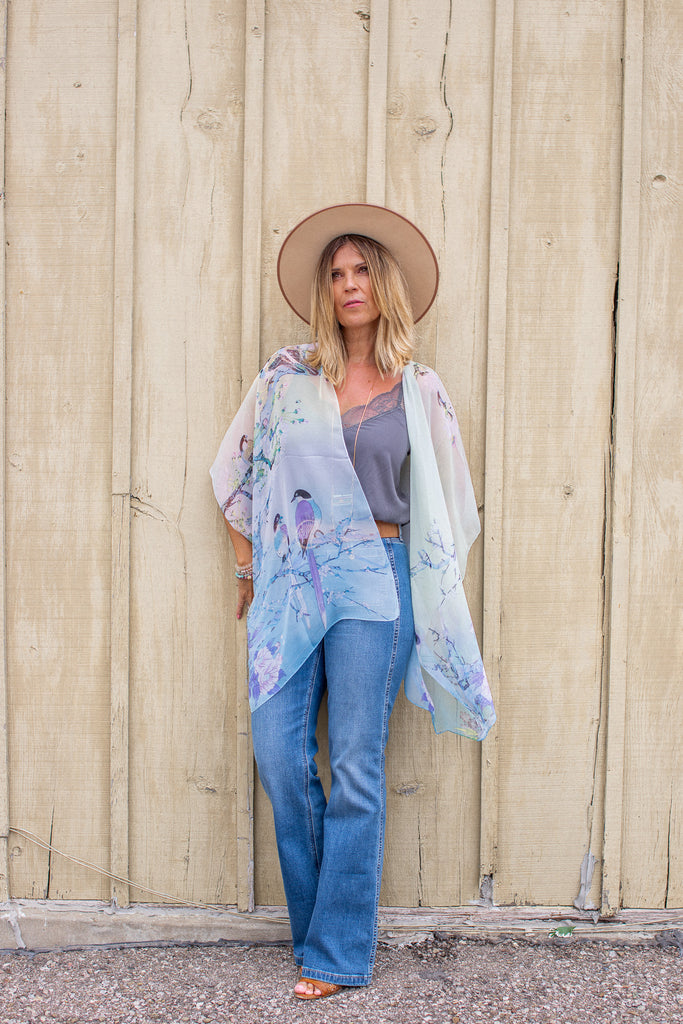 Birdie Kimono - Sky Ombre