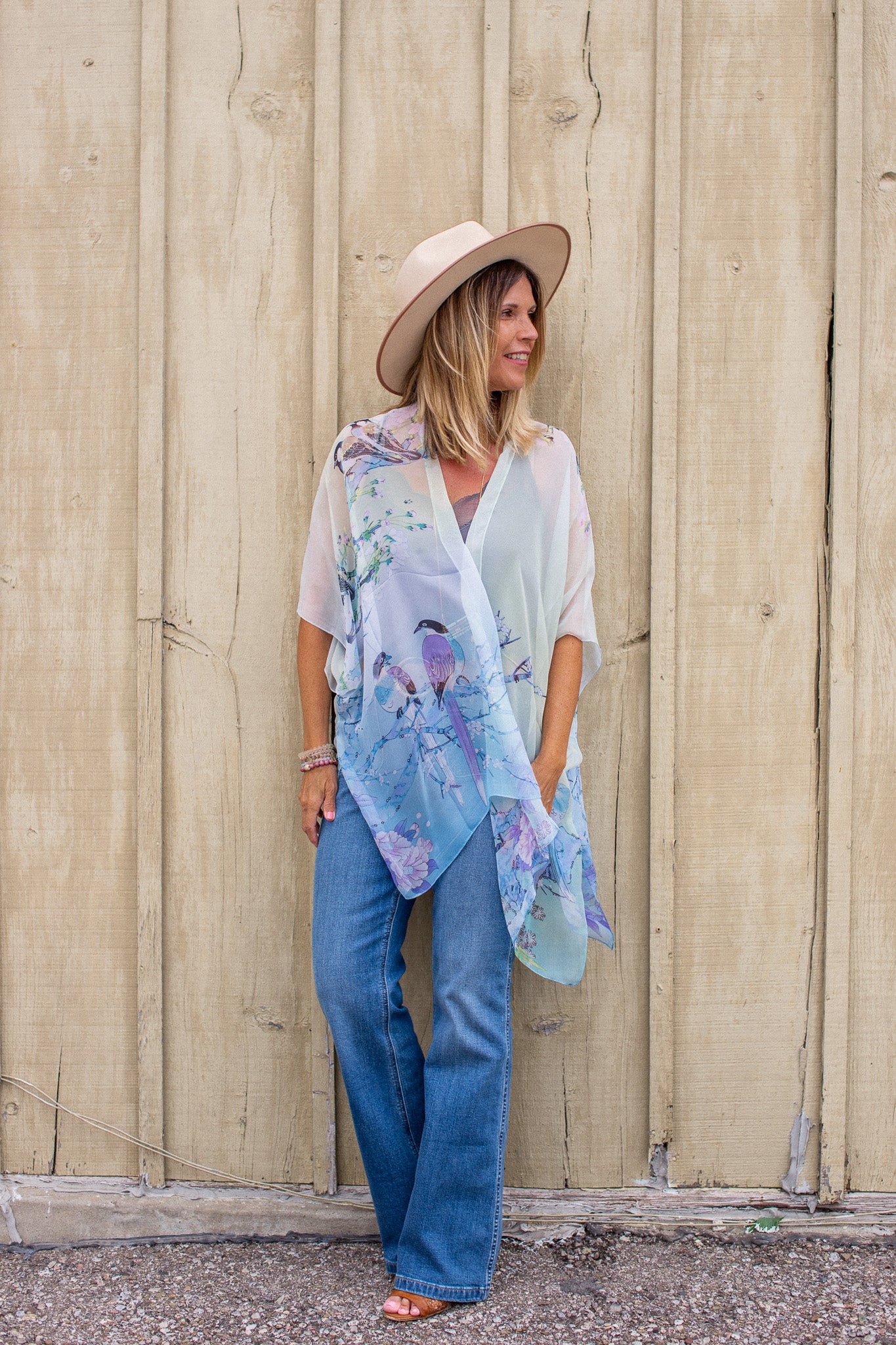 Birdie Kimono - Sky Ombre