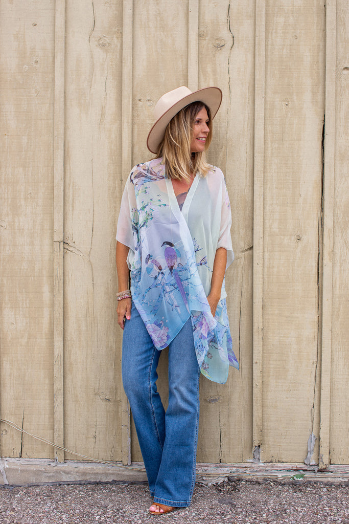 Birdie Kimono - Sky Ombre