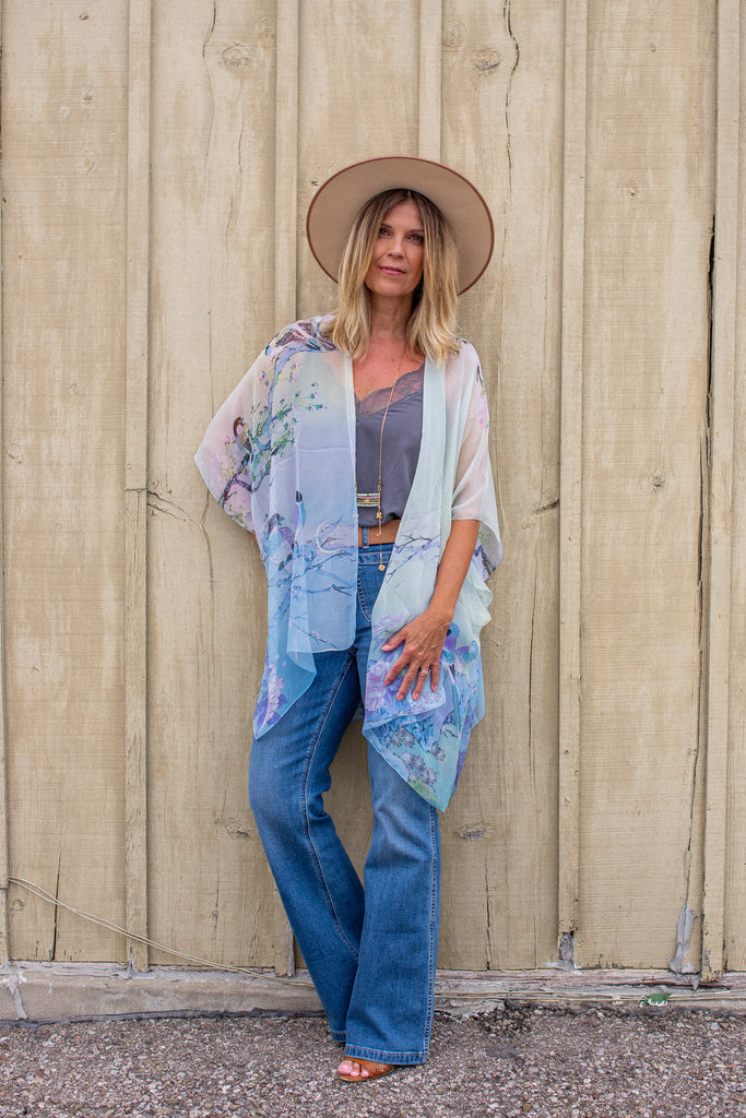 Birdie Kimono - Sky Ombre