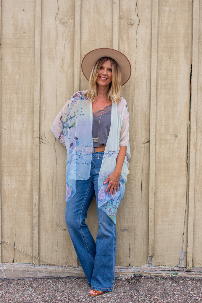 Birdie Kimono - Sky Ombre