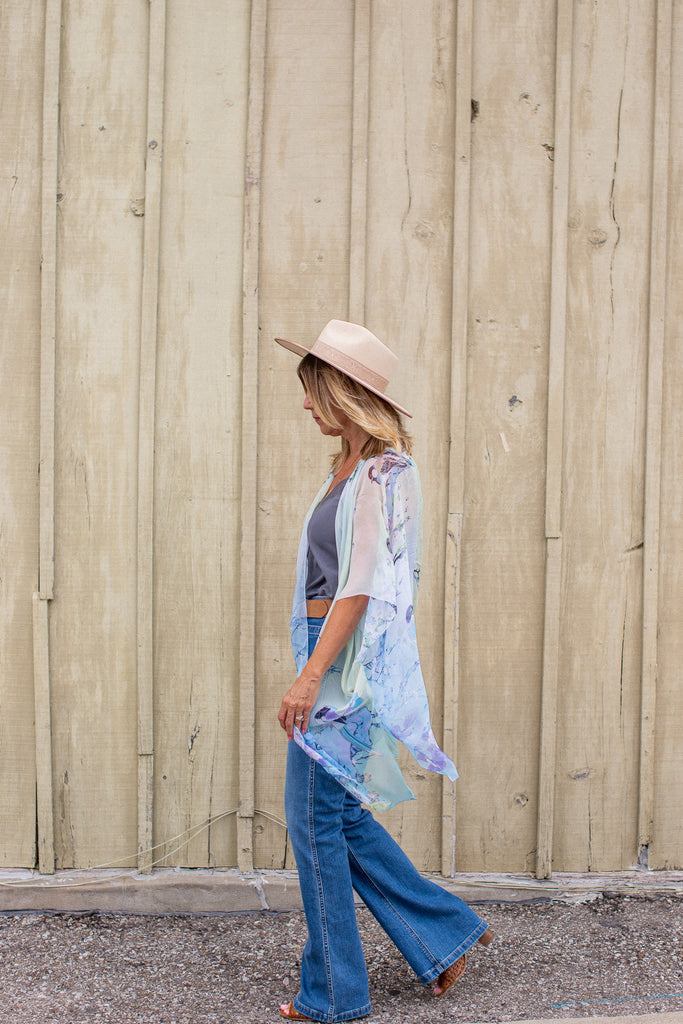 Birdie Kimono - Sky Ombre