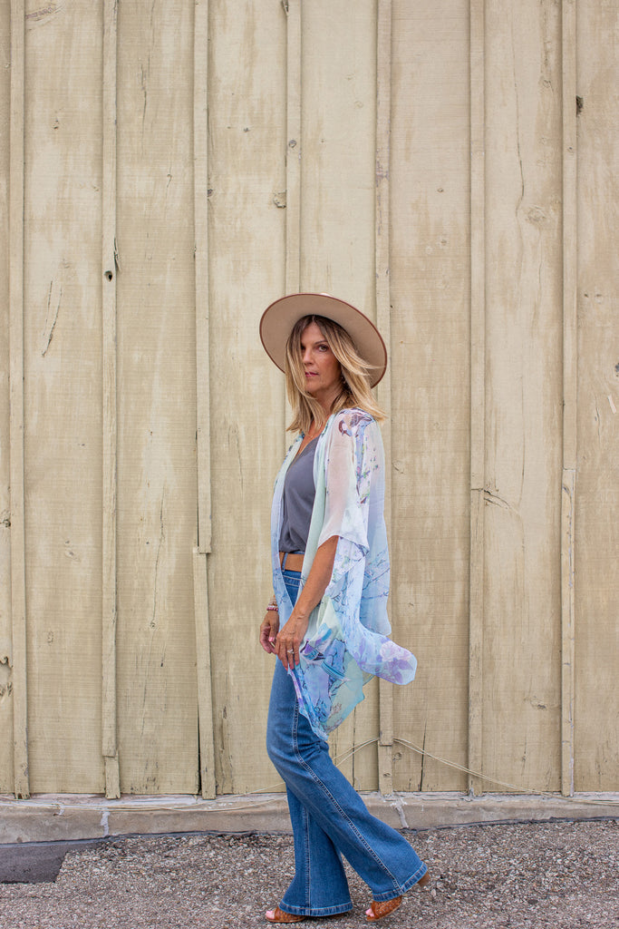 Birdie Kimono - Sky Ombre