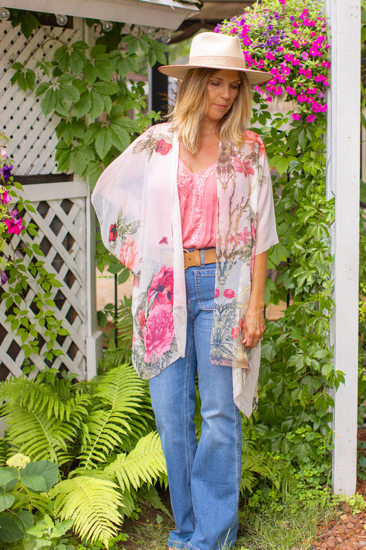 Fleetwood Kimono - Dove Coral