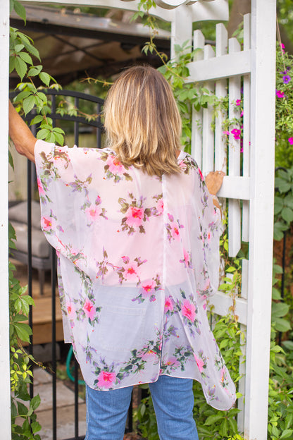 Hibiscus Kimono - Ivory