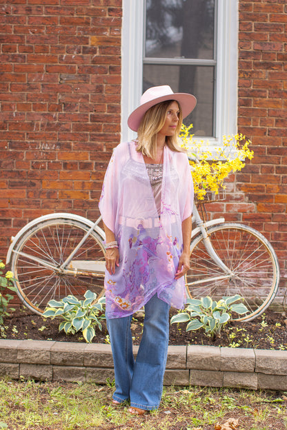 Birdie Kimono - Lavender Ombre