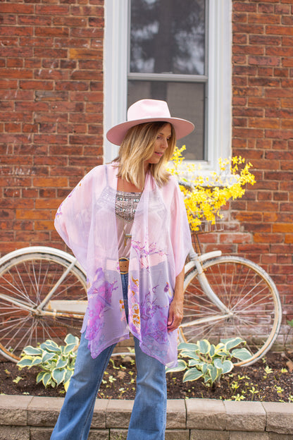 Birdie Kimono - Lavender Ombre